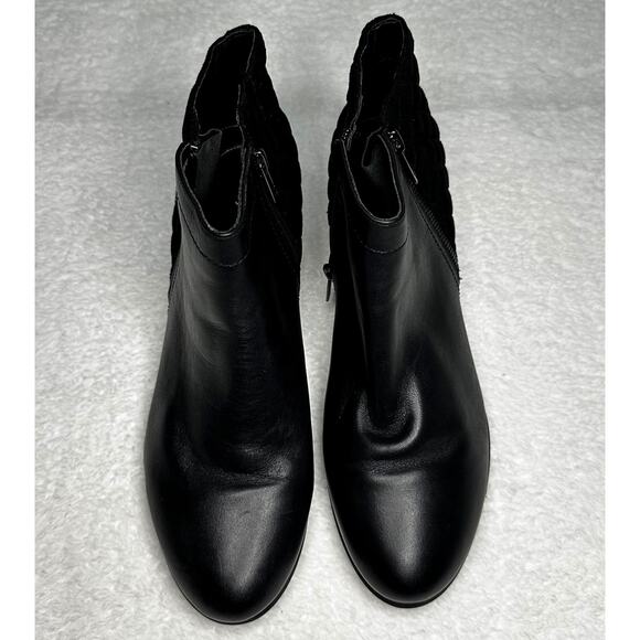 Easy Spirit Women's Black Ankle Boots-Zip-up Leather/Man Made/Textile Size 11 - Picture 1 of 6